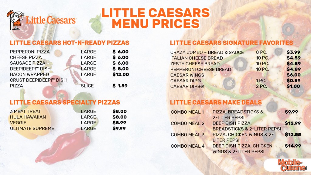 Picture of: Updated Little Caesars Menu Prices + Hot-N-READY Items ()
