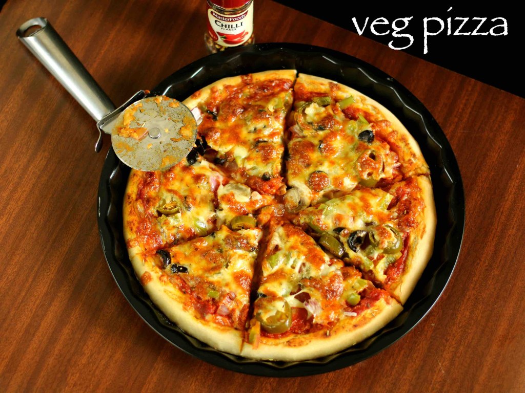 Picture of: veg pizza recipe  veggie pizza recipe  vegetable pizza recipe